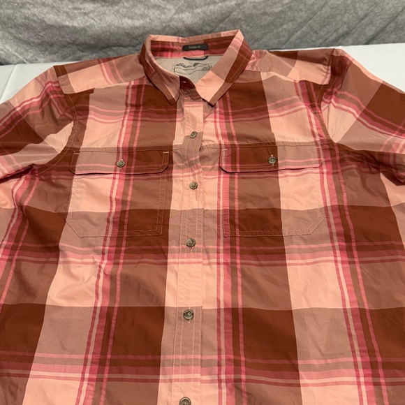 pinkish long sleeve polo shirt woman size TL classic fit button down - Picture 2 of 10